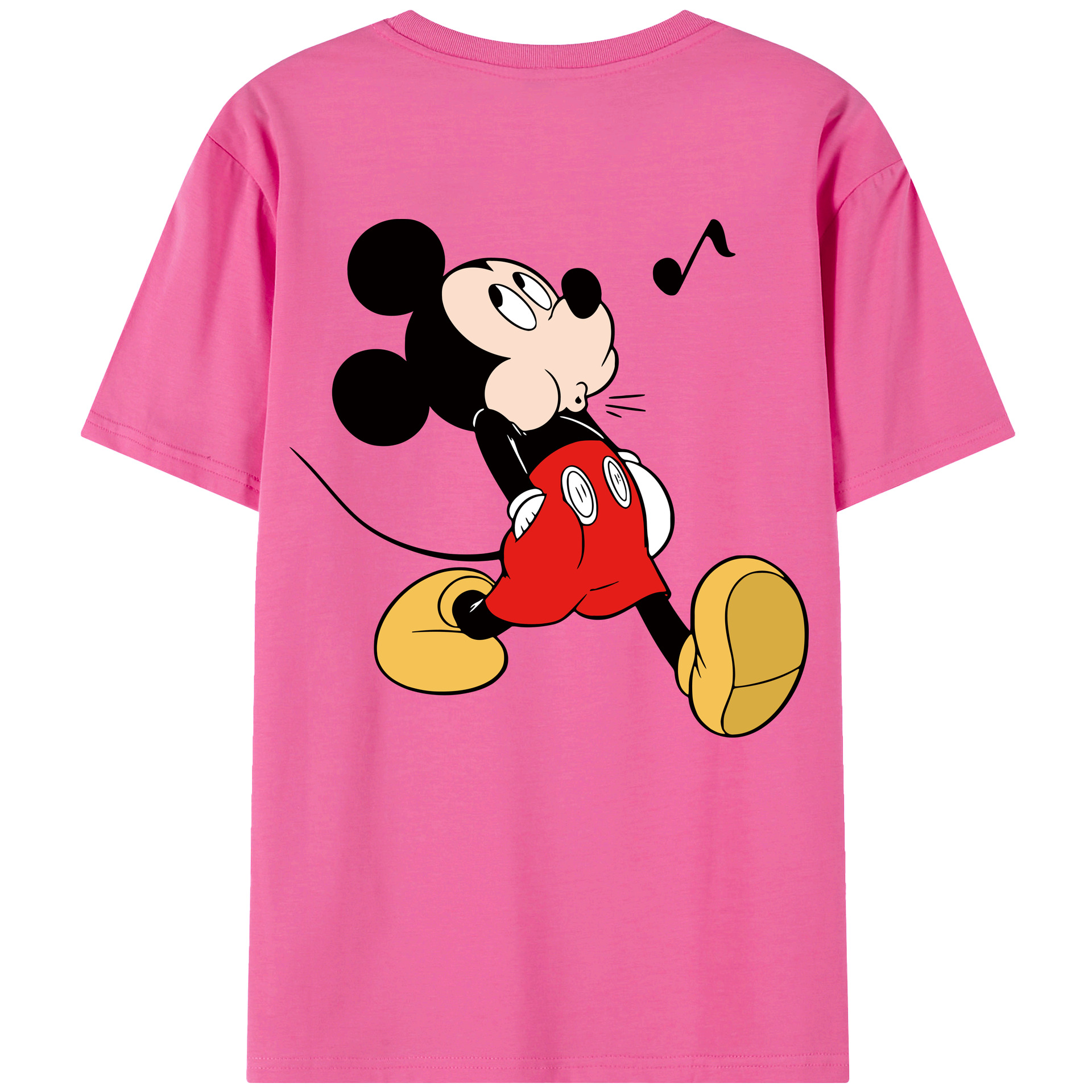 （画像用） ミッキーマウス Mickey Mouse レディース半袖Tシャツ(バックプリント)